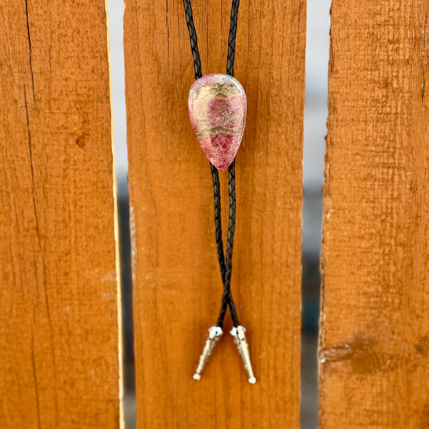 Rhodonite Teardrop Bolo
