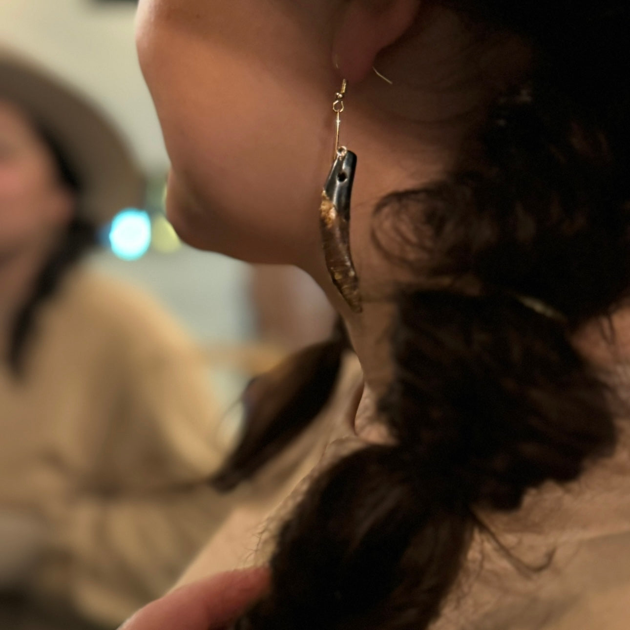 Bison Tooth Earrings