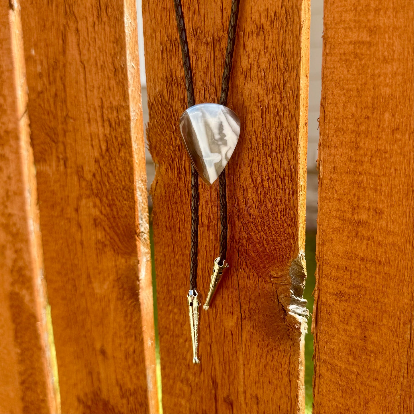 Blue Opal Teardrop Bolo