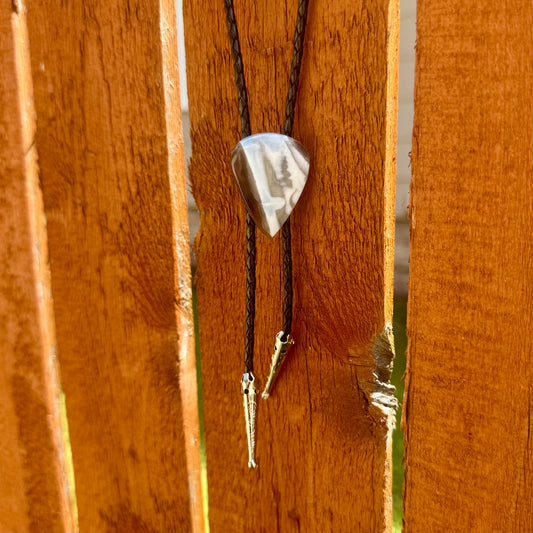 Blue Opal Teardrop Bolo