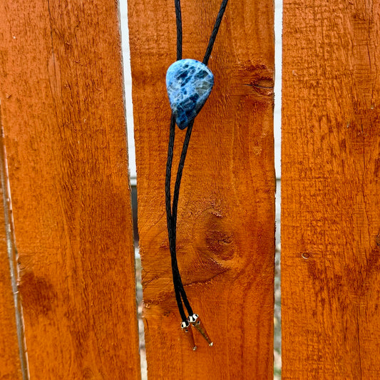 Blue Sodalite Teardrop Bolo