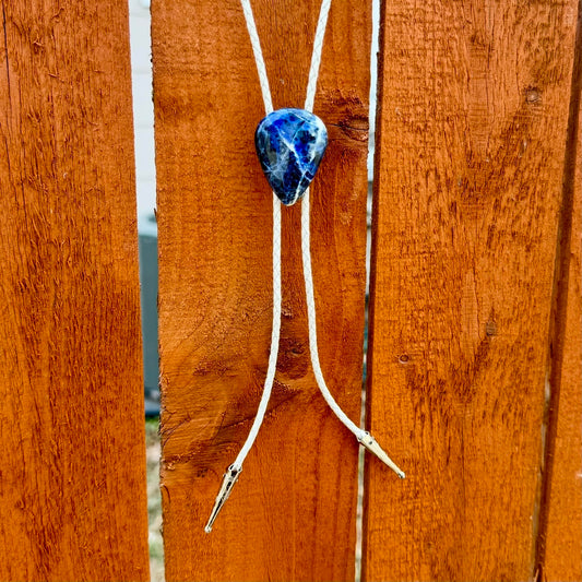 Blue Sodalite Teardrop Bolo