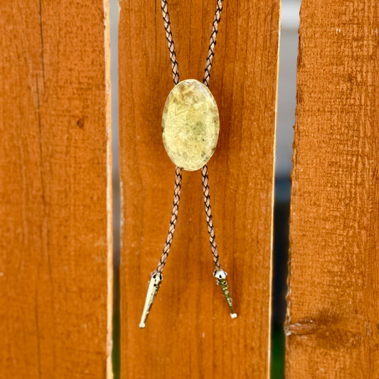 Green Prehnite Oval Bolo