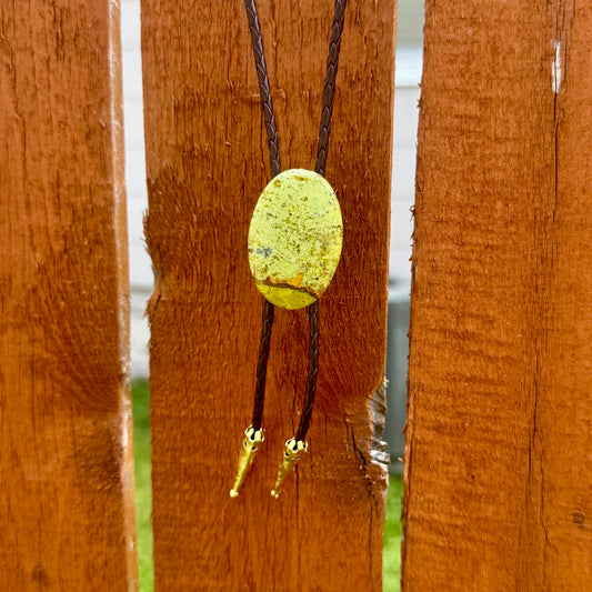 Green Opal Oval Bolo
