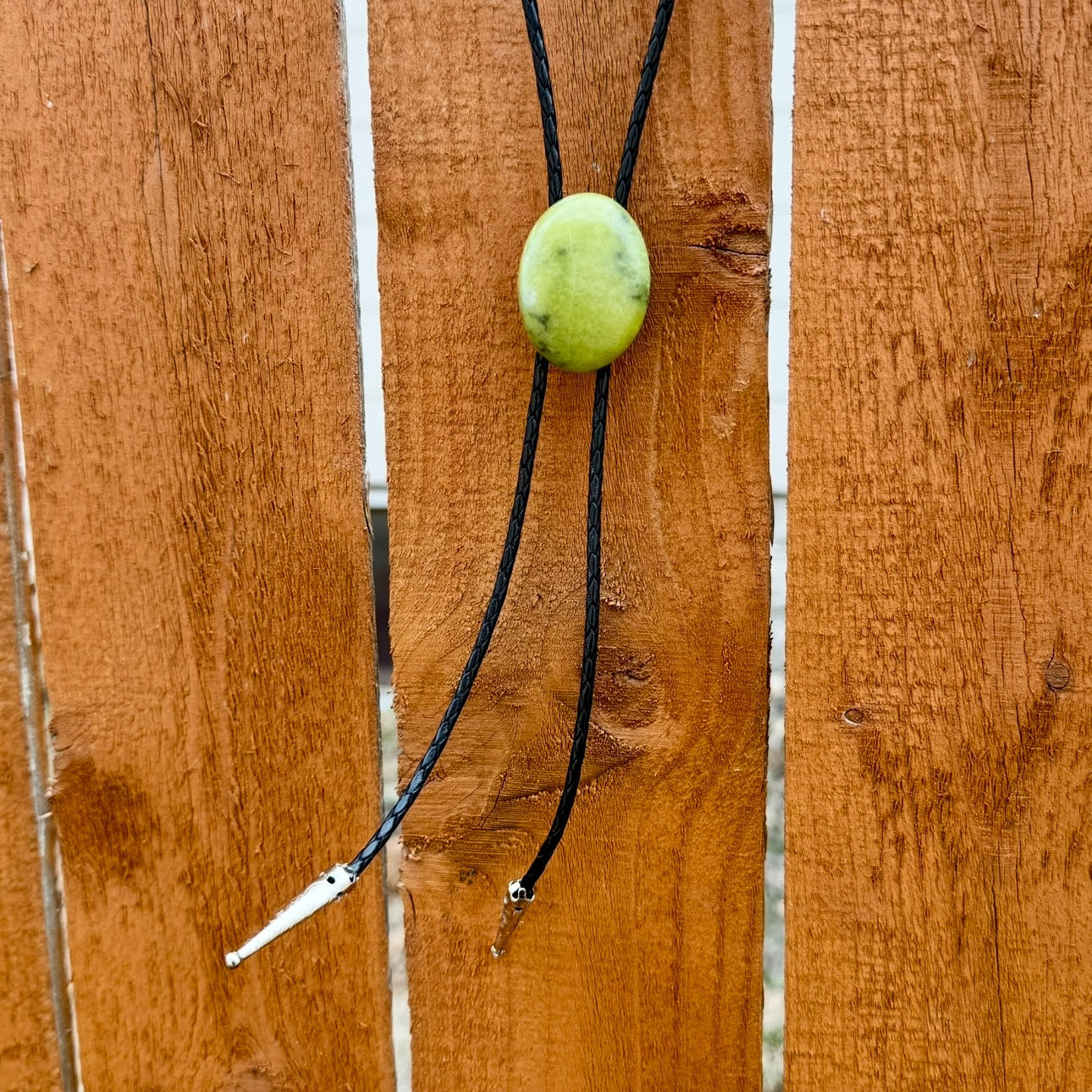 Green Vessonite Oval Bolo