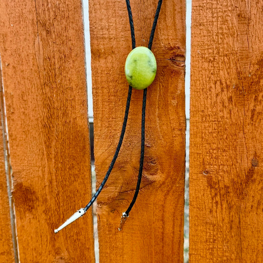 Green Vessonite Oval Bolo