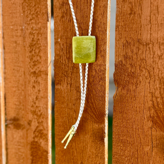 Green Vessonite Square Bolo