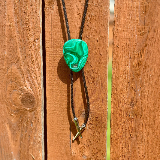 Malachite Teardrop Bolo
