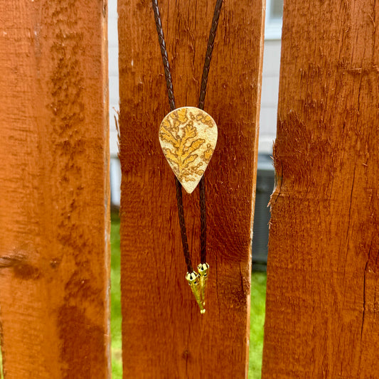 Psilomelane Dendrite Teardrop Bolo